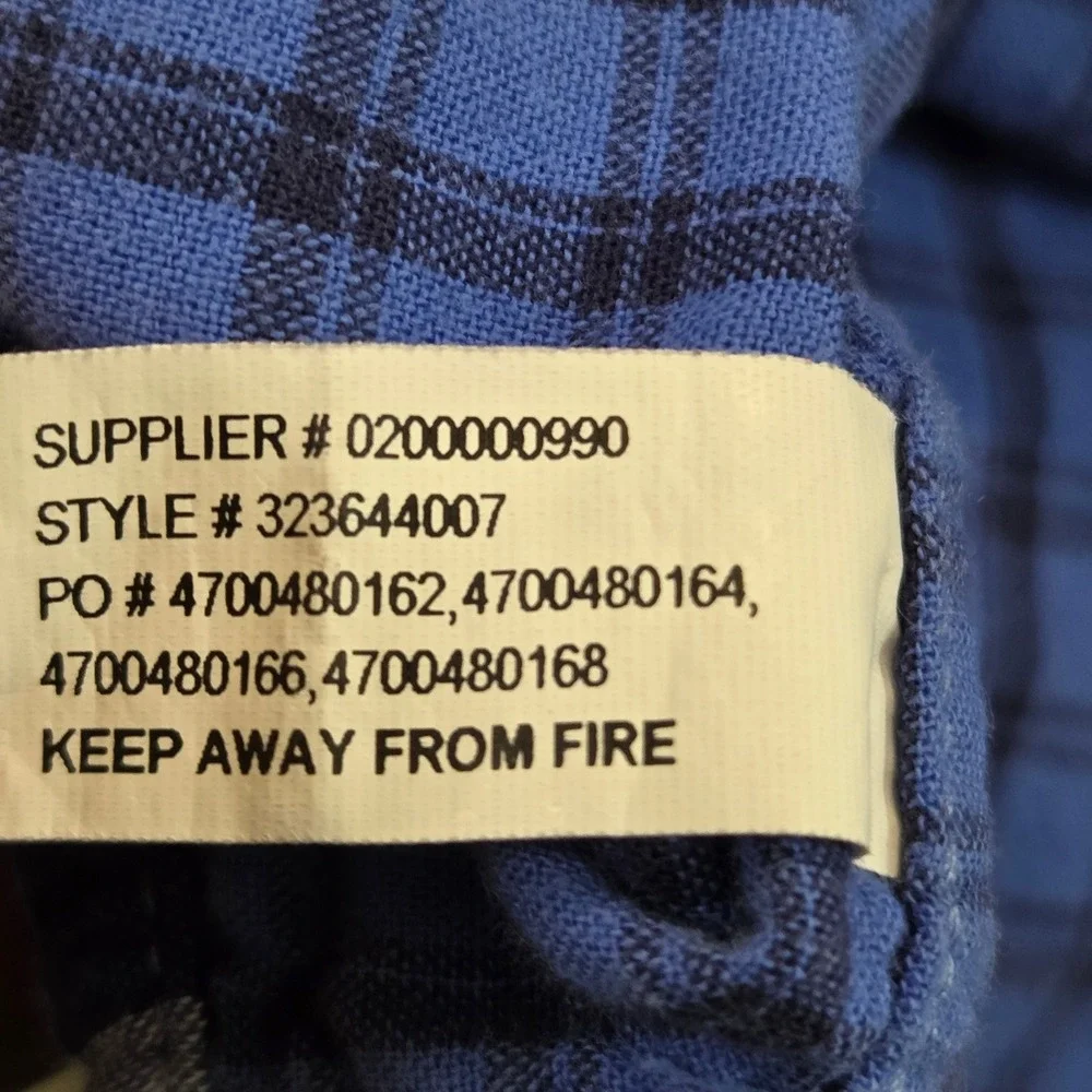 Ralph Lauren Boys Button Down Shirt Plaid Blue Long Sleeve Youth‎ L (14-16)